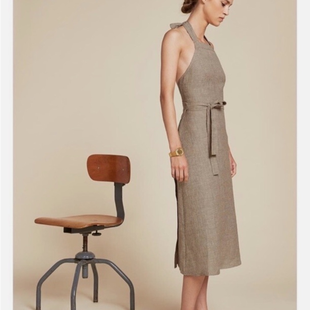 Reformation Strapless Tan Dress